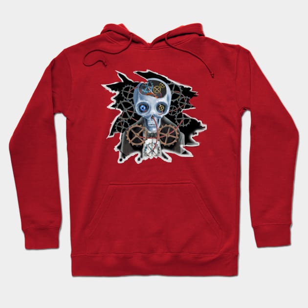 Steampunk Skull Hoodie by davidroland